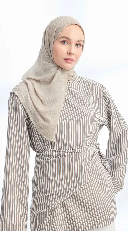 ORGANIC TOUCHE VİSKOZ ŞAL ACIK VIZON