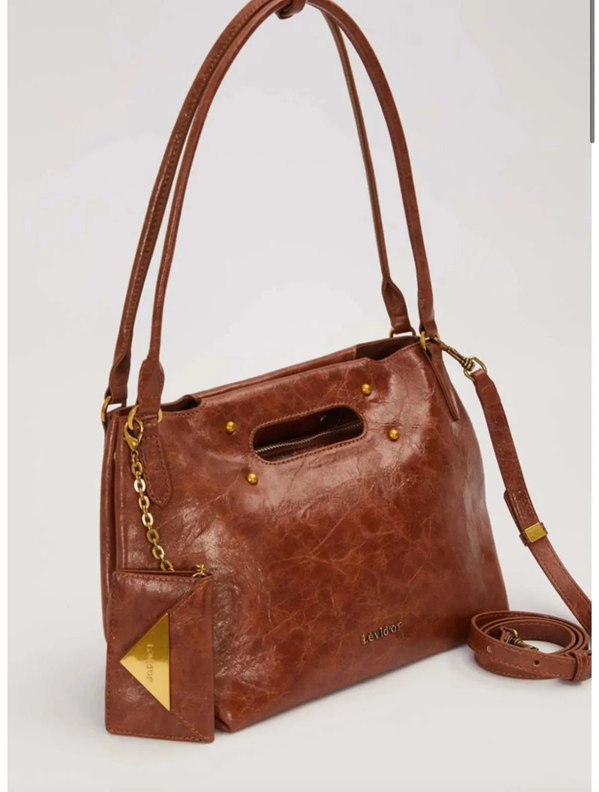 Koyu Kahve Zarf Charm Detaylı Omuz Çantası 930556