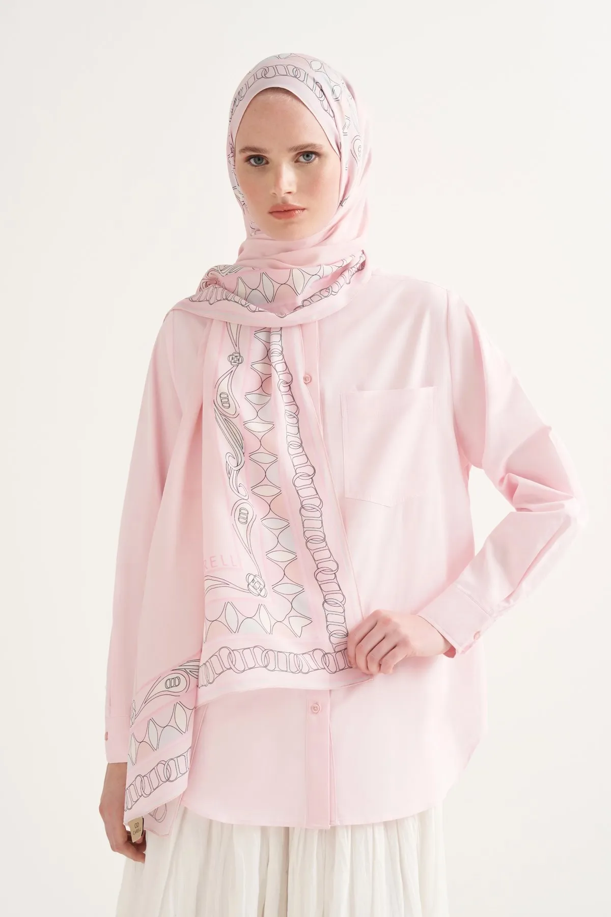 Sabrine Floş Şal Şeker Pembe