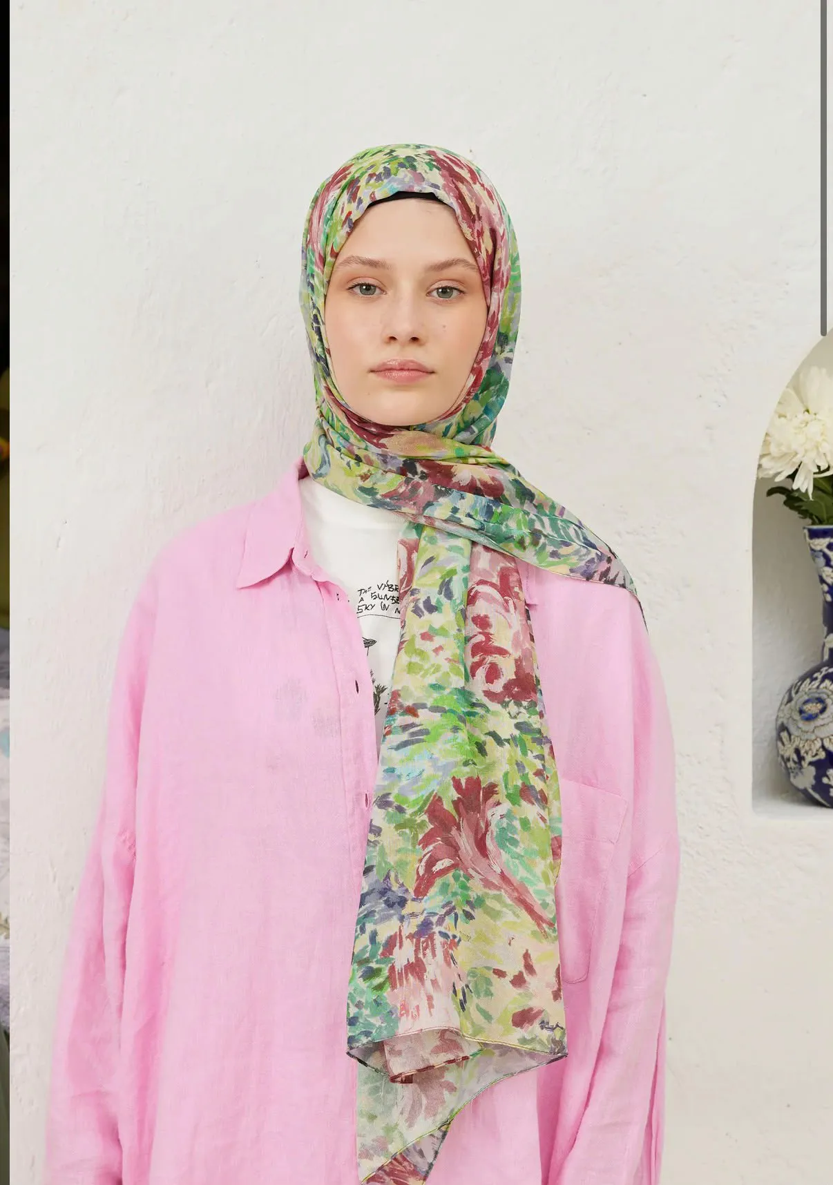 Melinda Desen Rami Şal Yeşil