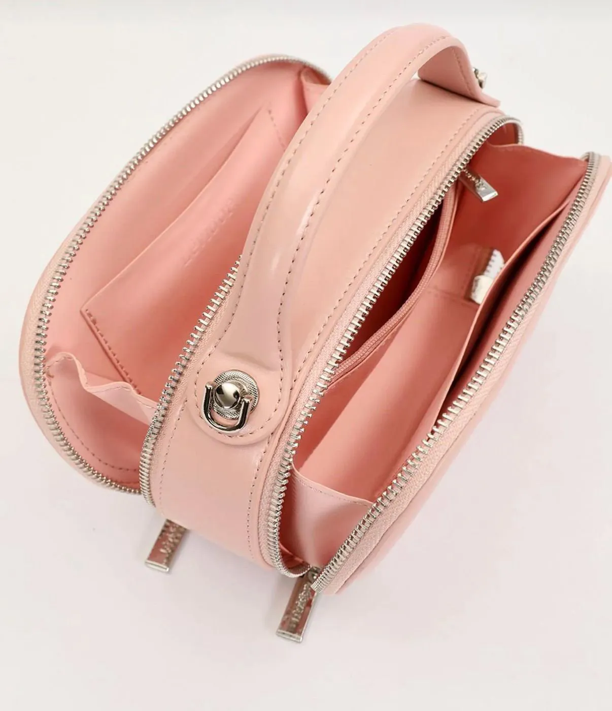 PEMBE  ÇİFT FERMUARLI EL ÇANTASI 930415