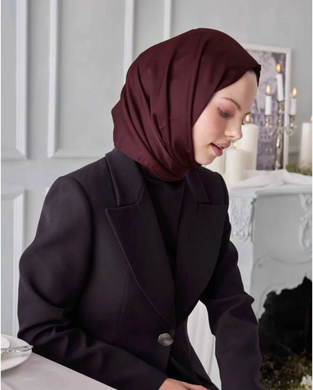 FRESH SCARFS JANJANLI ÖZEL GÜN BORDO