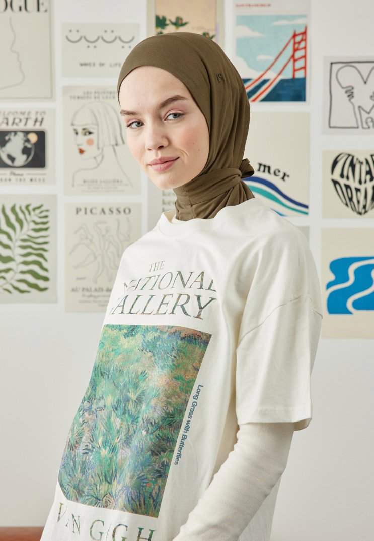 FRESH SCARFS ATHLETIC HIJAB HAKİ