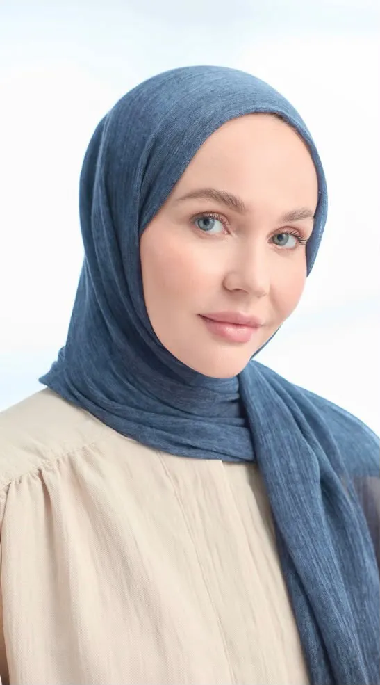 ORGANIC TOUCHE VİSKOZ ŞAL KOYU INDIGO