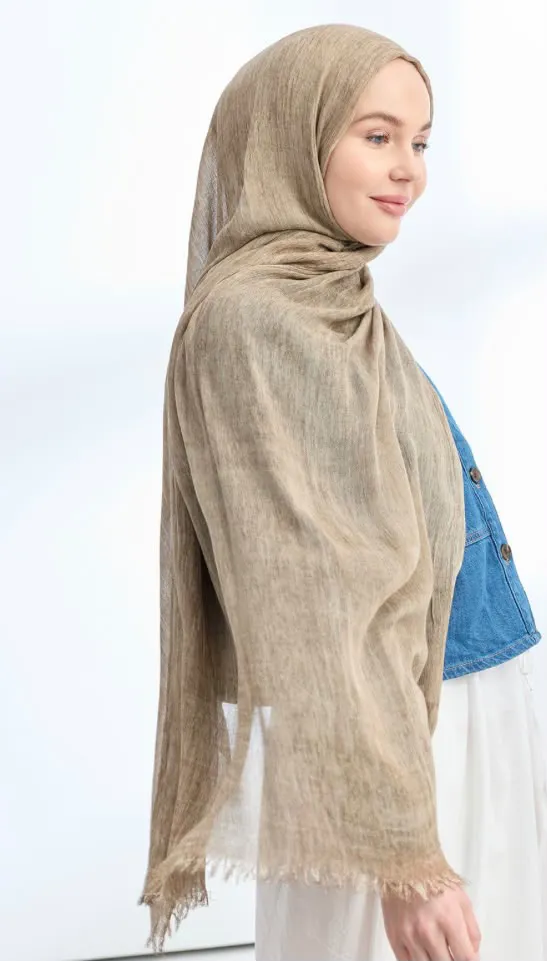 ORGANIC TOUCHE VİSKOZ ŞAL TOPRAK - House of Hijab