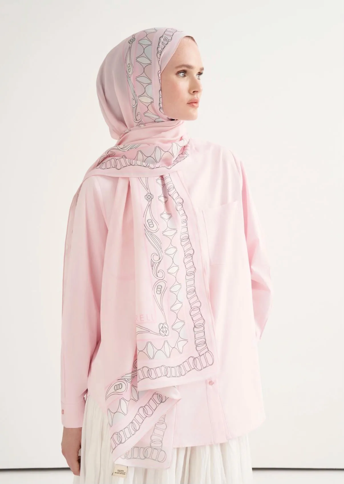 Sabrine Floş Şal Seker Pembe