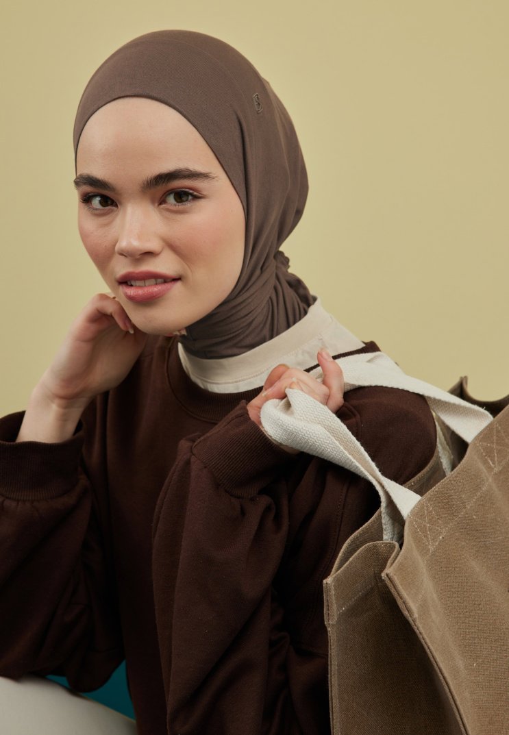 FRESH SCARFS ATHLETIC HIJAB ACI KAHVE