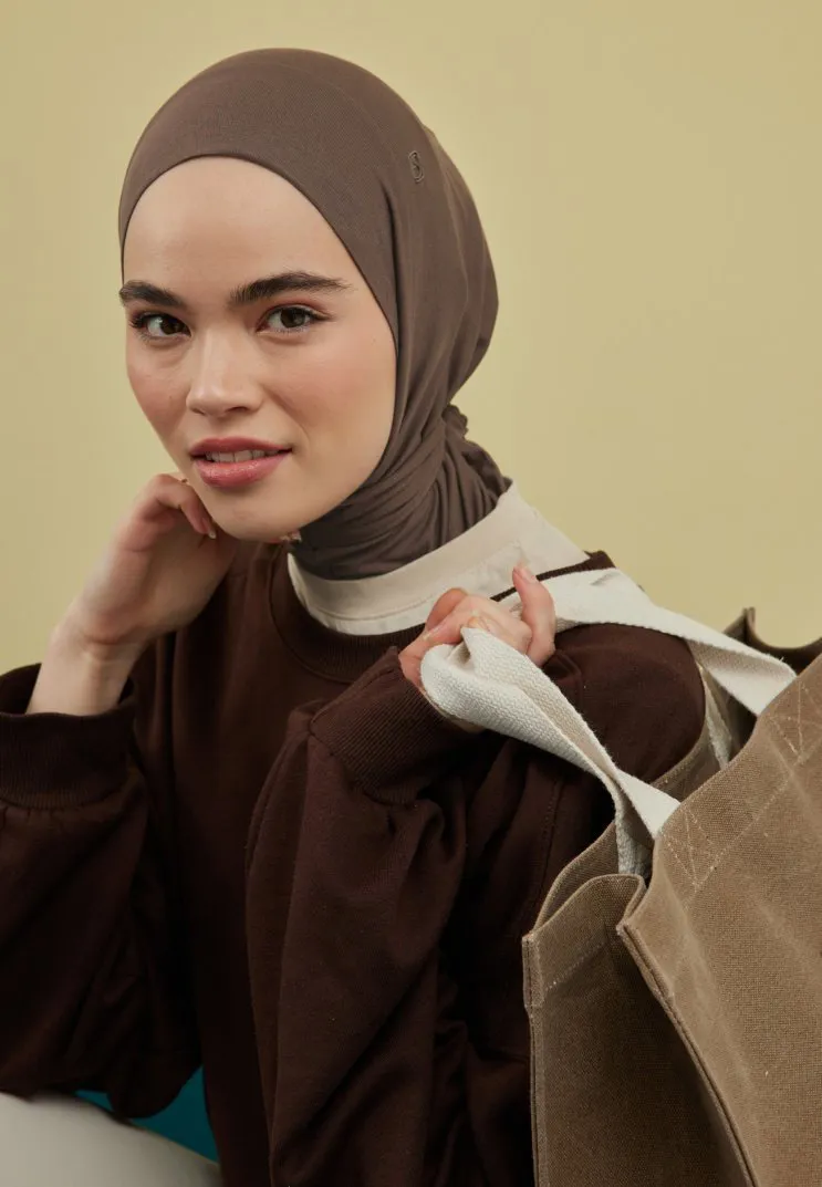 FRESH SCARFS ATHLETIC HIJAB ACI KAHVE