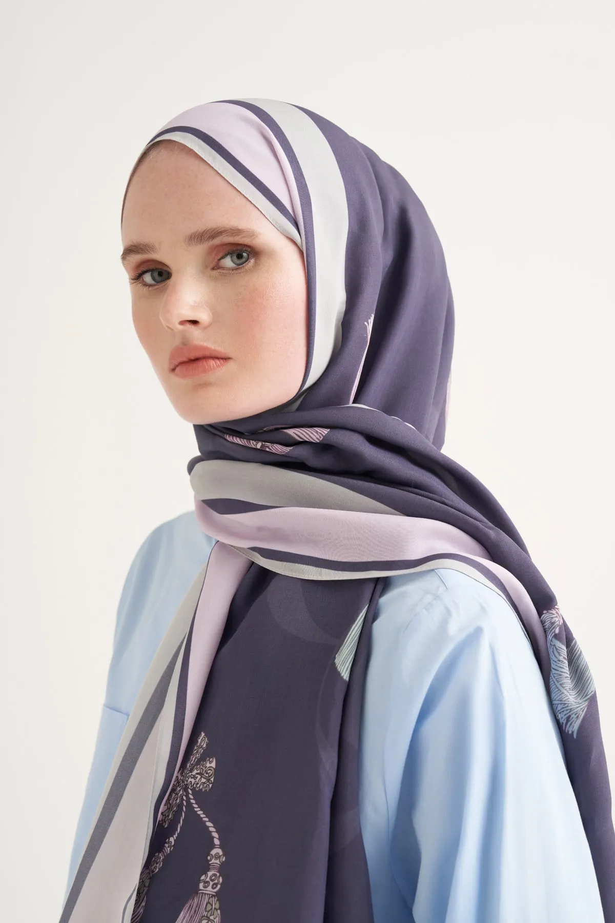 Carell Tassel Floş Şal Morcivert