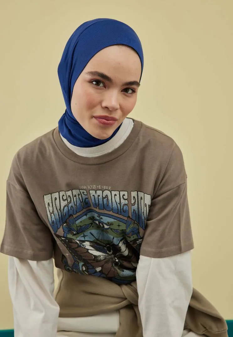 FRESH SCARFS ATHLETIC HIJAB KOYU MAVİ