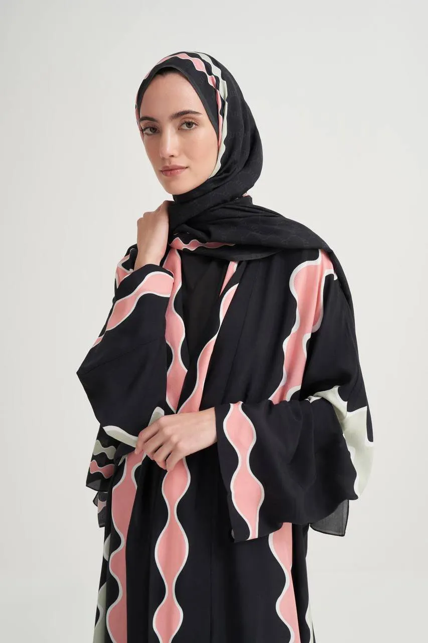 Luma Premium Floş Abaya Siyah