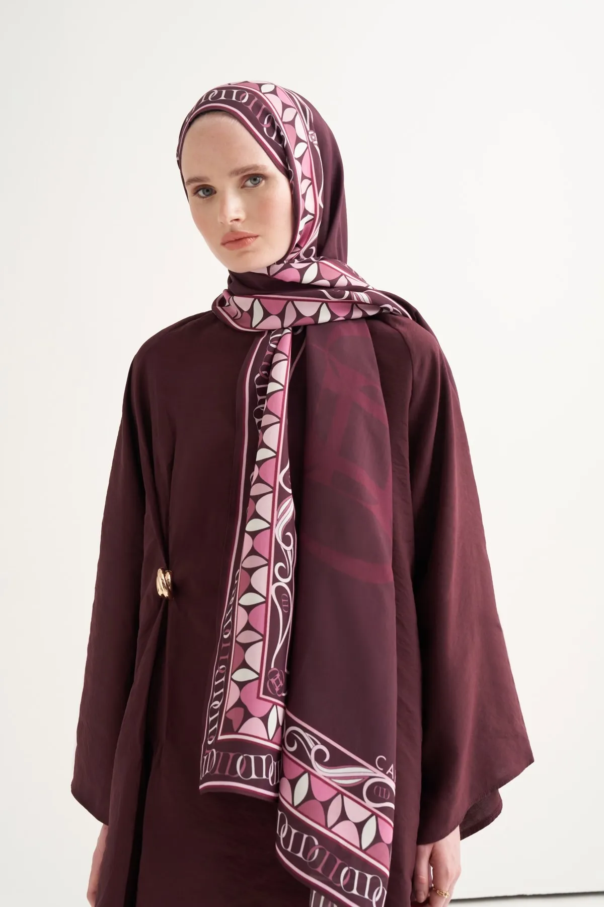 Sabrine Floş Şal Mürdüm
