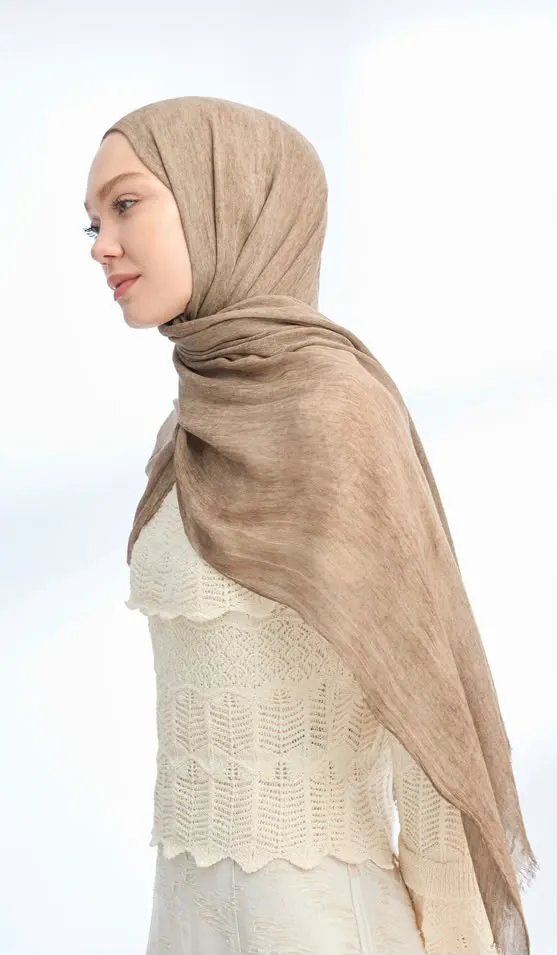 ORGANIC TOUCHE VİSKOZ ŞAL CAMEL